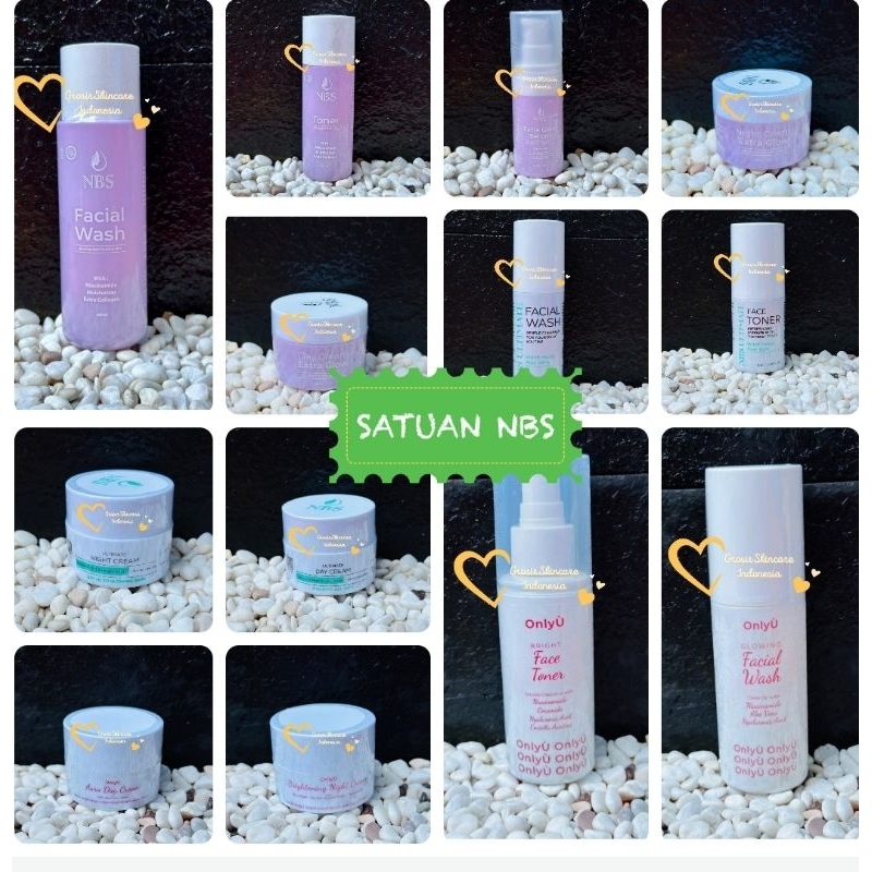 satuan NBS day cream night cream toner facial wash onlyu nbs ultimate extra glow