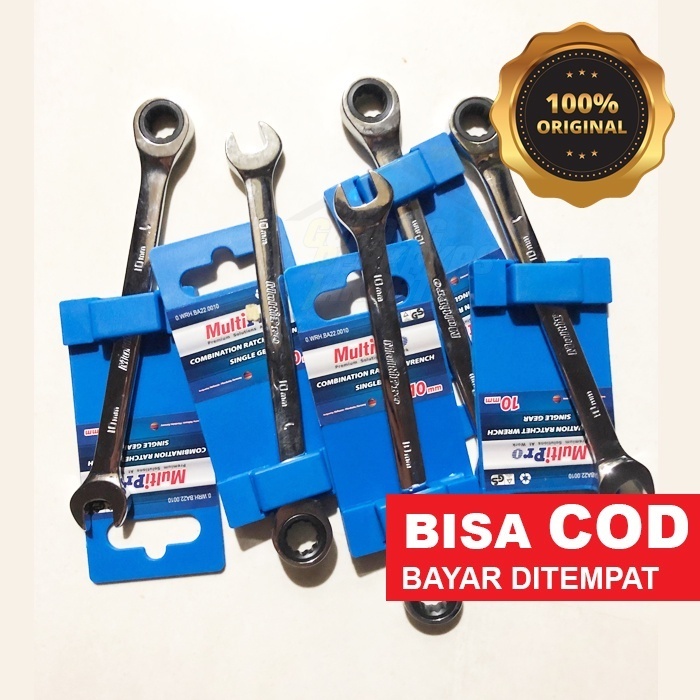 MULTIPRO KUNCI RINGPAS RACHET/ KUNCI PAS/ KUNCI RING/ KUNCI RING PAS RATCHET FLEXIBLE 8 - 10 - 11 - 