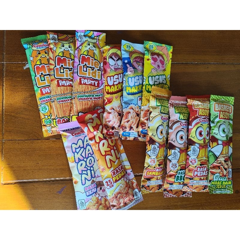 

Paket campur camilan murah Indonesia dapat 7 pcs