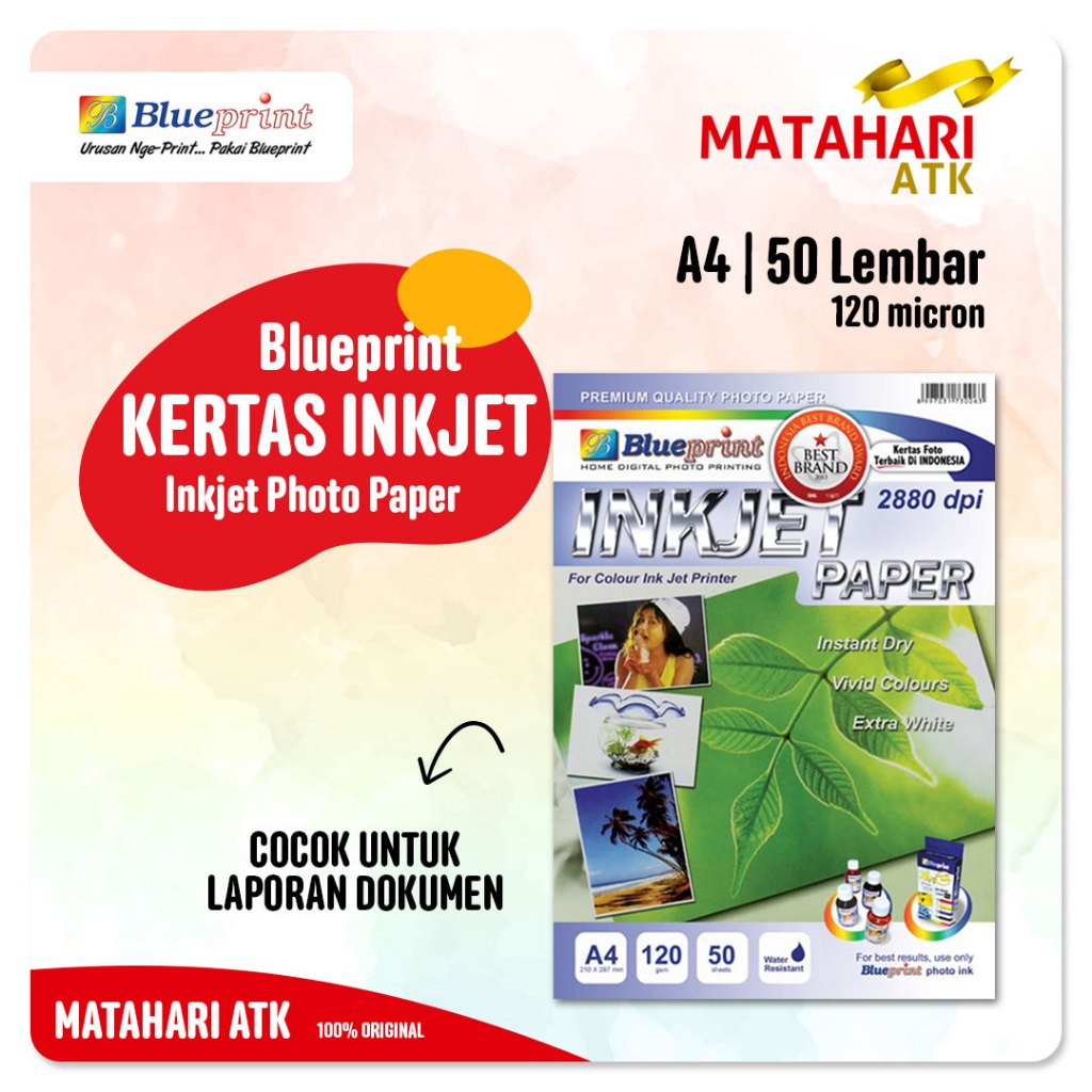 

BLUEPRINT Kertas Inkjet Paper 85gsm / Ink jet paper 50S 120 micron
