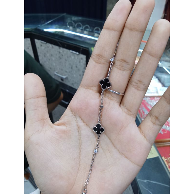 gelang rantai vancleef (silver 925)