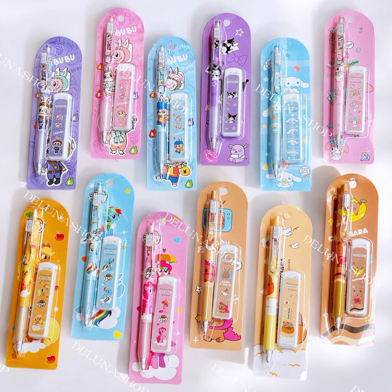 

DELUNASHOP DL477A PENSIL MEKANIK PENCIL PENA 0.5mm KARAKTER LABUBU SANRIO CAPYBARA SPIDERMAN ALAT TULIS PERLENGKAPAN SEKOLAH