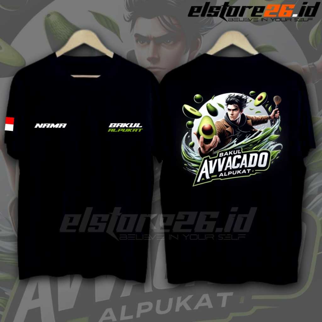 ELSTORE26 Kaos Distro BAKUL ALPUKAT  | Cotton Combed 24s | Baju Viral Pria & Wanita | Pakaian Terbar