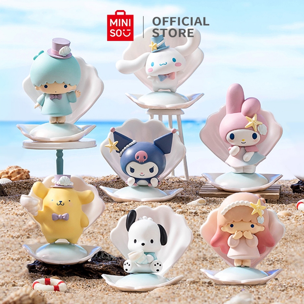 MINISO TOY - Miniso x Sanrio Blind Box Lucu Figure Sanrio Characters Sea Holiday Figure Model Blind 