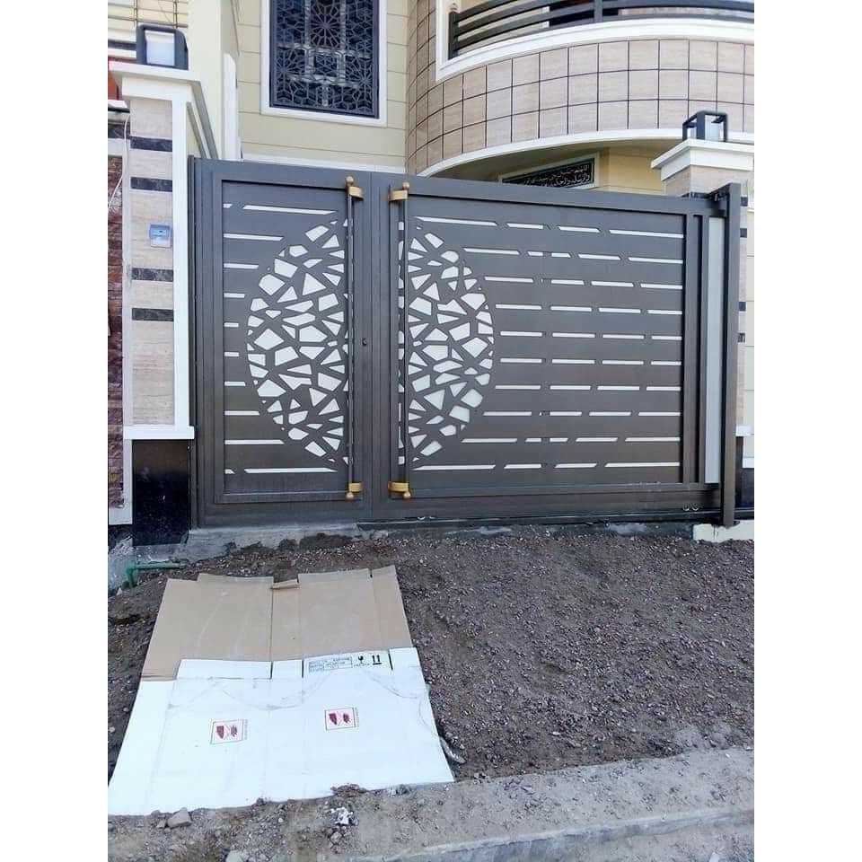 Pagar rumah cantik bahan plat besi