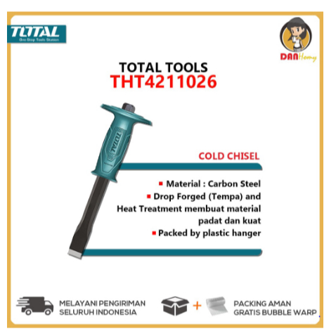 TOTAL TOOLS PAHAT BESI THT4211026 COLD CHISEL THT-4211026 PAHAT BESI TOPI MURAH PANJANG 250mm