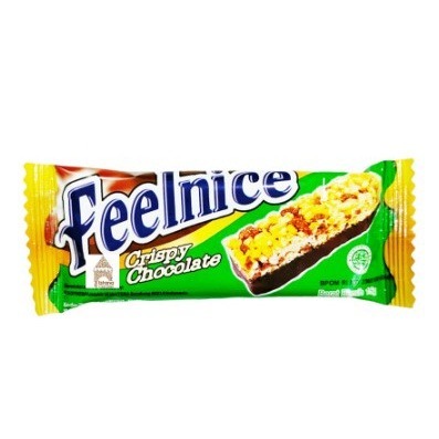 

Feelnice Sereal Bar Crispy Chocolate 15 Gram 1 Pack isi 12pcs / Cereal Bar Sereal Bar Biskuit Wafer Cappuccino Coklat