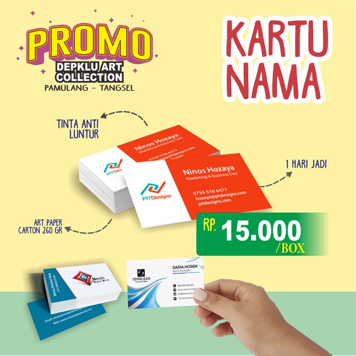 

Cetak Kartu Nama Custom - Name Card Custom