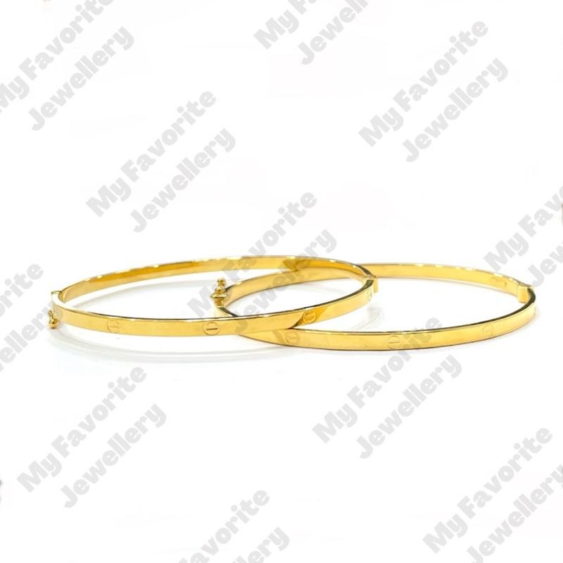 Gelang Bangle Branded Ringan EMAS ASLI Kadar 700 dan 875