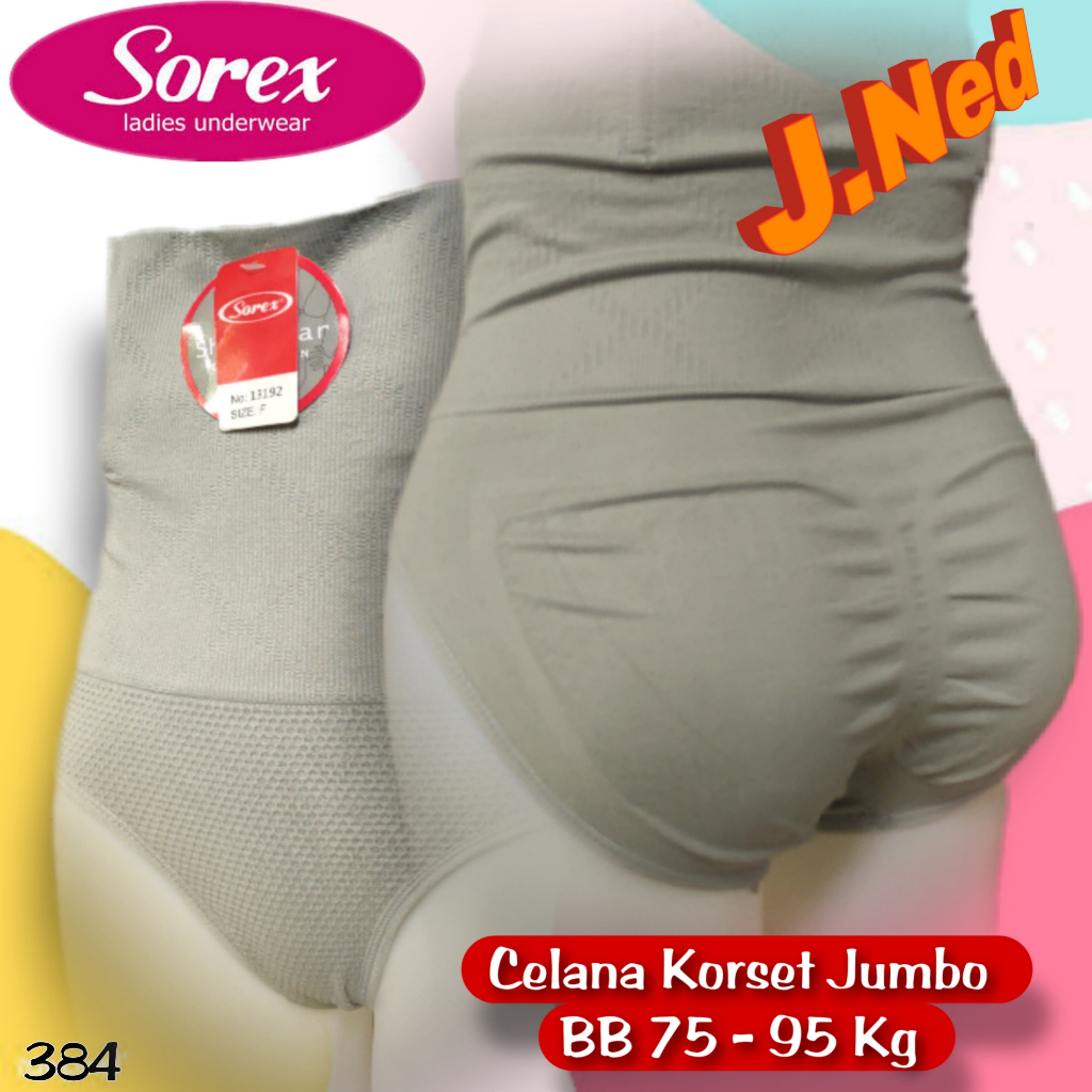 J384 Sorex Celana Korset Pelangsing Jumbo, Cd Korset Sorex Jumbo Free Size (bb 70 - 95 Kg)