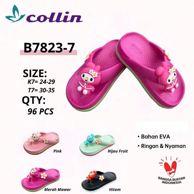 sandal karet anak cewek kecil motif boneka
