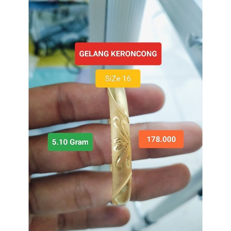 Gelang keroncong perak asli 925