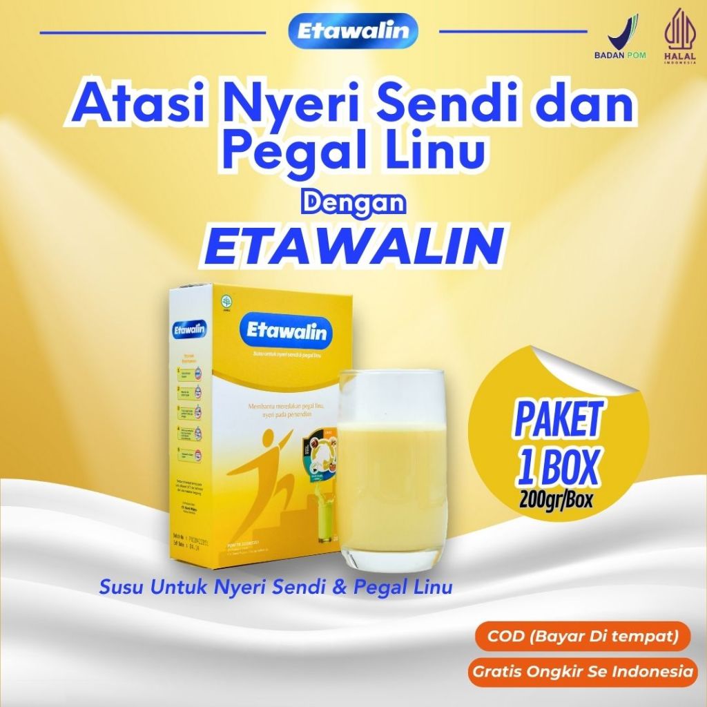 

Etawalin Susu Etawa Herbal Nyeri Sendi Tulang Pegel Linu Original 100% 1 Box