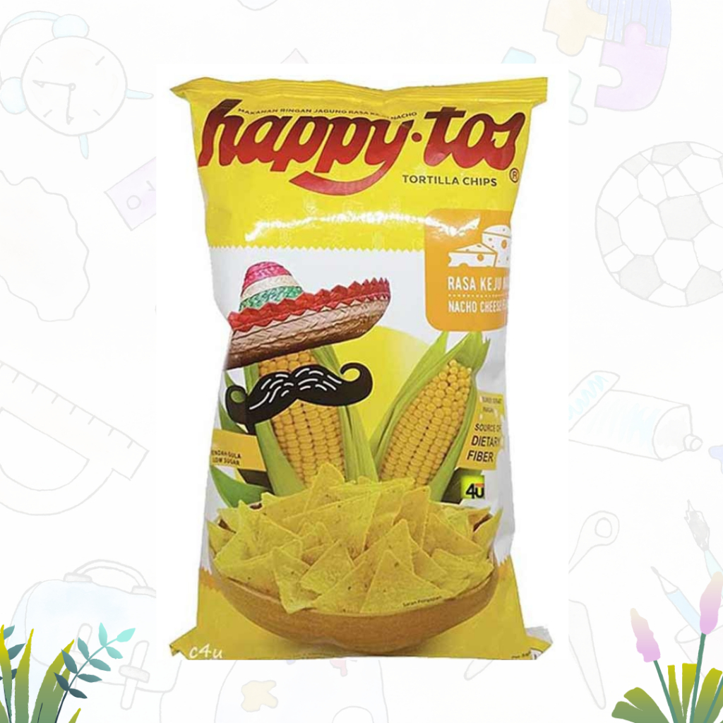 

HAPPYTOS SNACK TORTILLA CHIPS NACHO CHEESE 140gr (PCS)