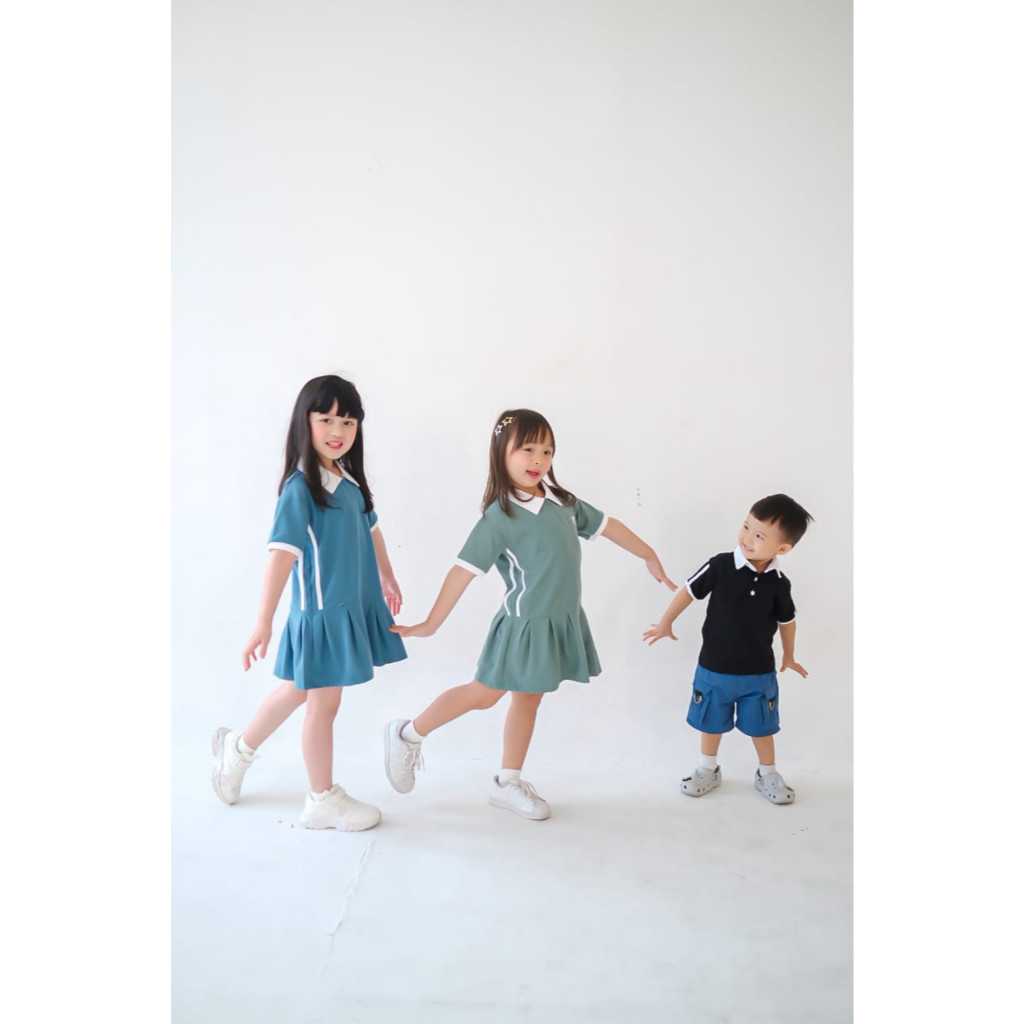 new product baju padel anak couple polo & dress kaos polo anak couple dress polo anak perempuan baju