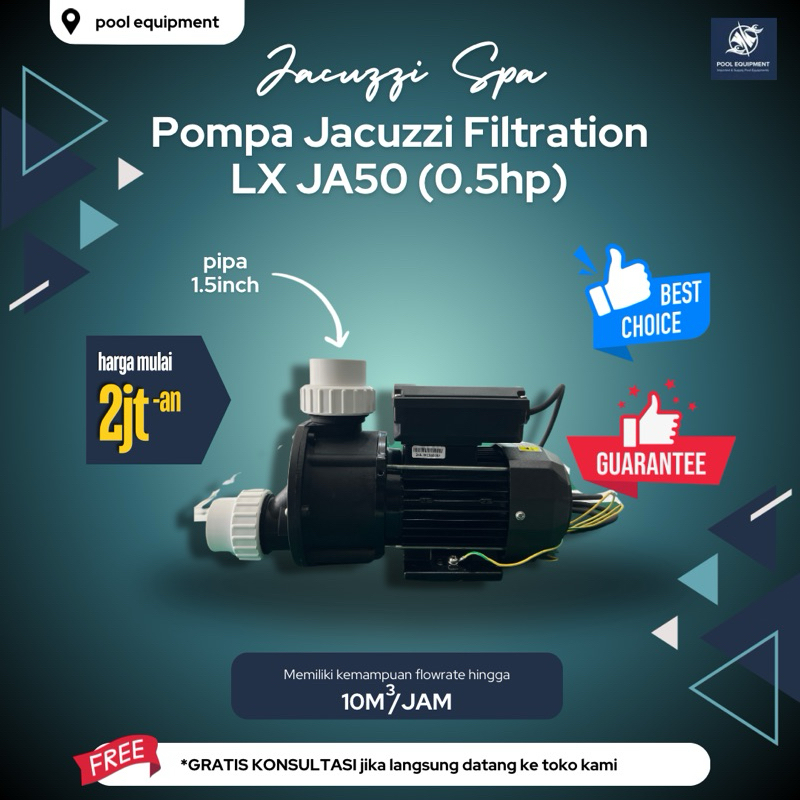 Whirlpool Pump Filtration (Jacuzzi) - LX & DXD  [0,5 HP - 1 HP]