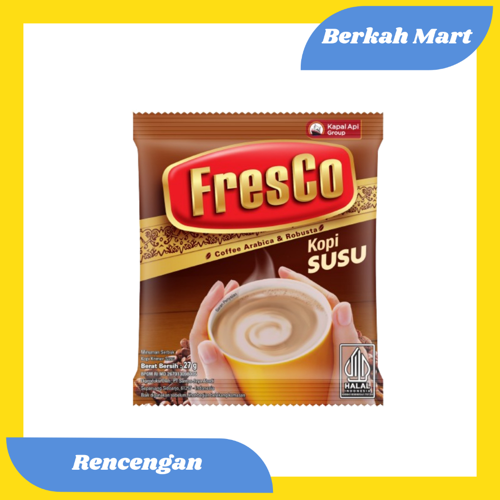 

FRESCO KOPI SUSU SACHET (RENCENGAN ISI 12 PCS)