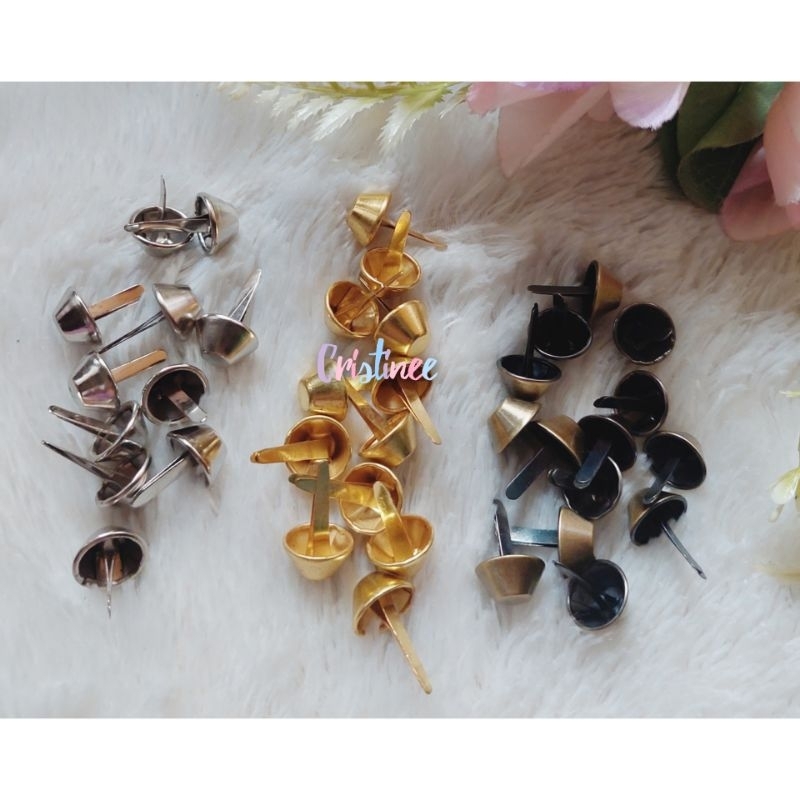 Kaki tas 1,5cm Atg poles , Silver dan Gold (12pcs)