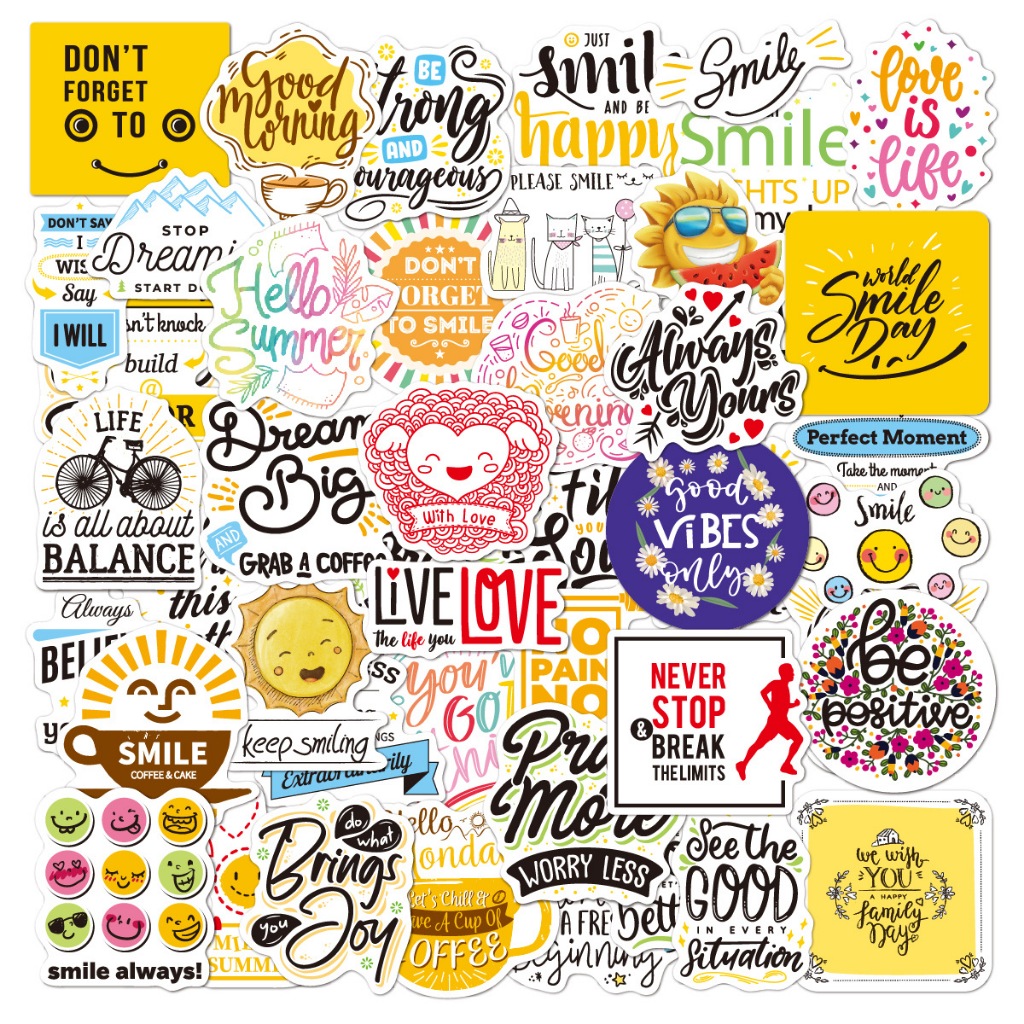 

STIKER VINIL ISI 50 PCS MOTIVATION WORD ANTI AIR AESTHETIC BOTTLE