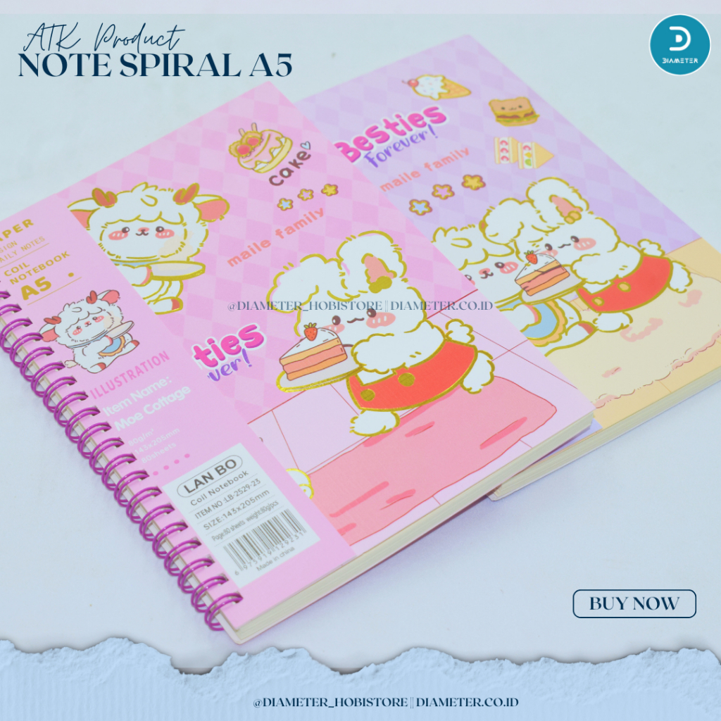 

Notebook Spiral Buku Tulis A5 & A5-LB Notebook Mini Spiral Catatan Kecil Notes