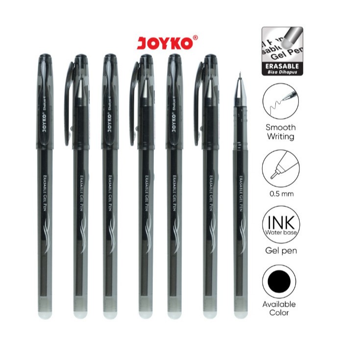 

Pena Ballpen Balpen Bulpen Polpen Pulpen Murah Gel Pen Joyko Eraseable GP-322 0.5 mm Pen Bisa Di Hapus