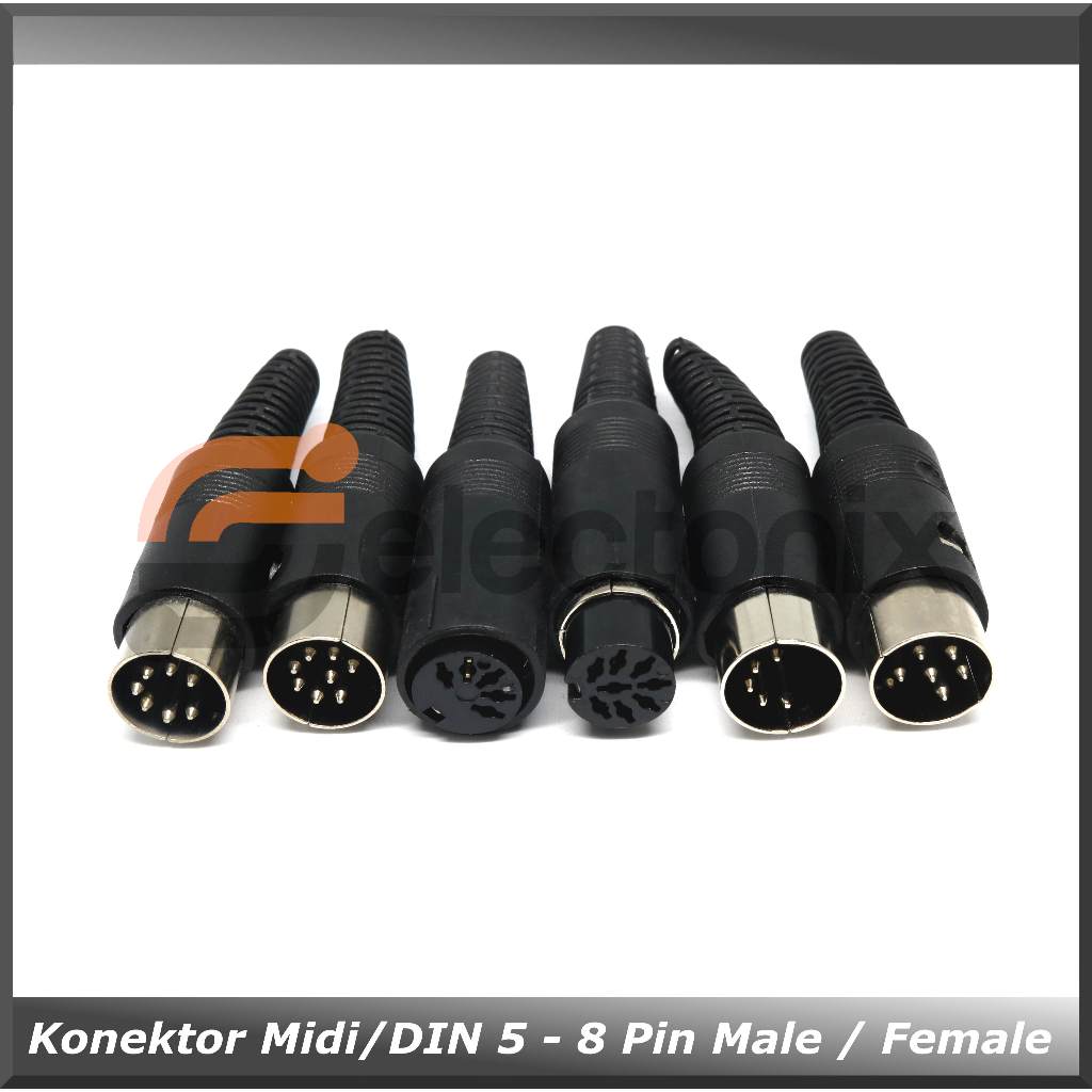 Konektor Midi / DIN 5 - 8 Pin Male/Female