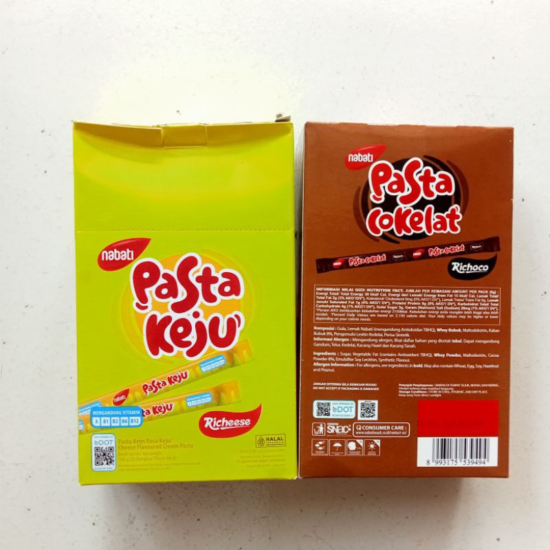 

Pasta Keju Richeese Dan Pasta Cokelat Richoco ( 30 pcs x 6g )