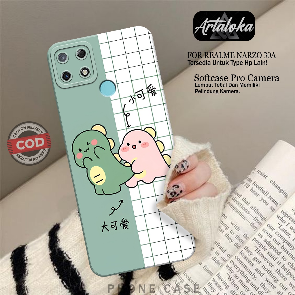 Case Hp Realme Narzo 30A Fashion Case Kartun Lucu Case Realme Narzo 30A Silikon TPU Pro Camera Casin