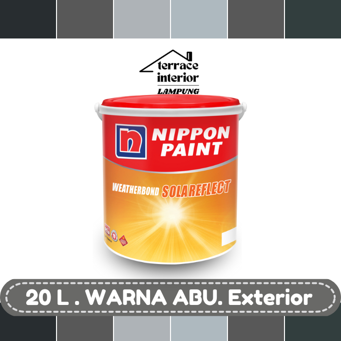 Cat Tembok Exterior Solareflect Nippon Paint Warna Abu 20 L