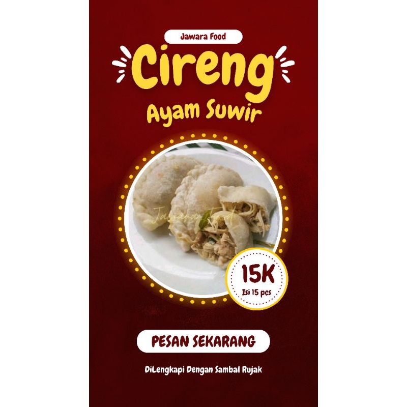 

Cireng ayam suwir original isi 15pcs