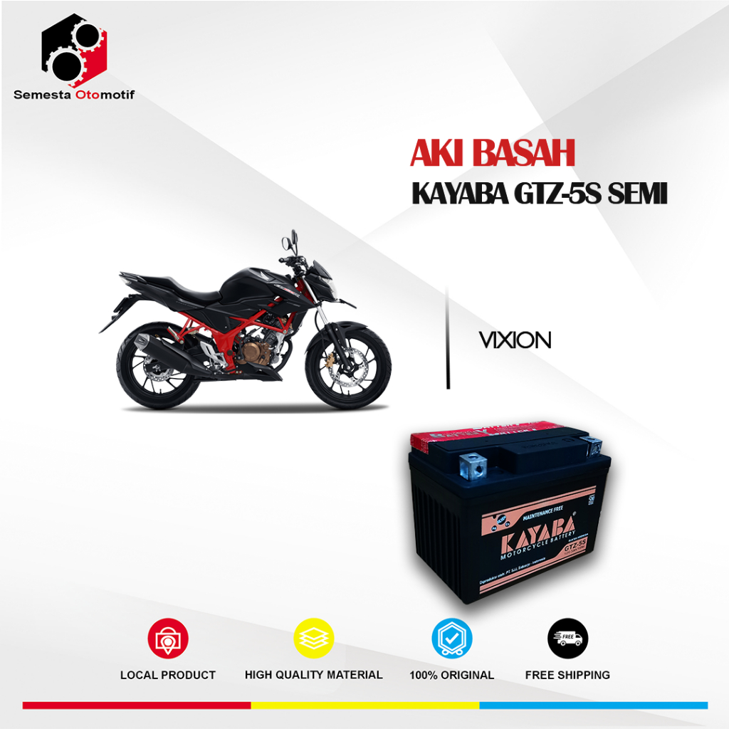 Aki Motor Vixion KAYABA GTZ5S Aki Kering MF