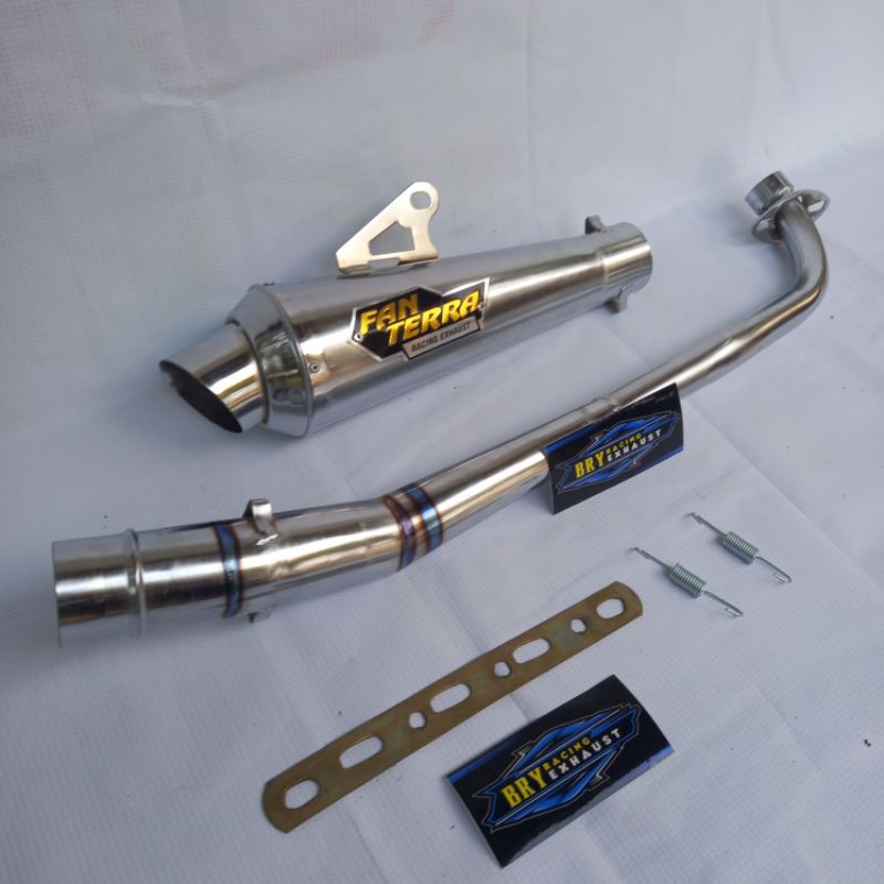 knalpot racing FANTERRA FULL SYSTEM buat motor supra x 125,blade,revo absholute,karisma,jupiter z,sh