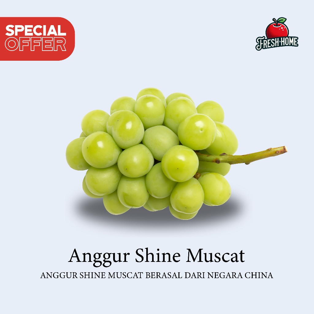 

Anggur Shine Muscat Impor Buah Segar (DISCOUNT UP TO 30%)