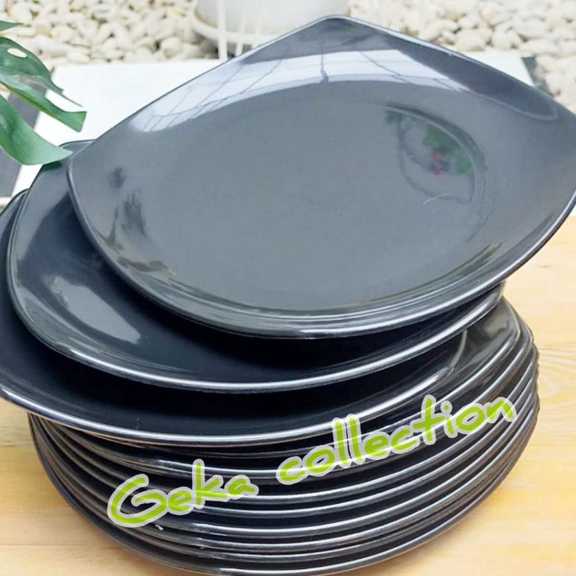 KF7 PIRING MAKAN MELAMIN 1 LUSIN KOTAK CEPER POLOS BAHAN MELAMIN PIRING MAKAN KOTAK