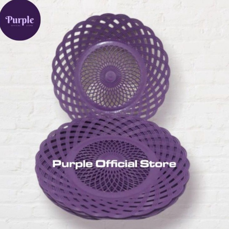 KP8 1LUSIN  12PCS PIRING ROTAN PLASTIK UNGU