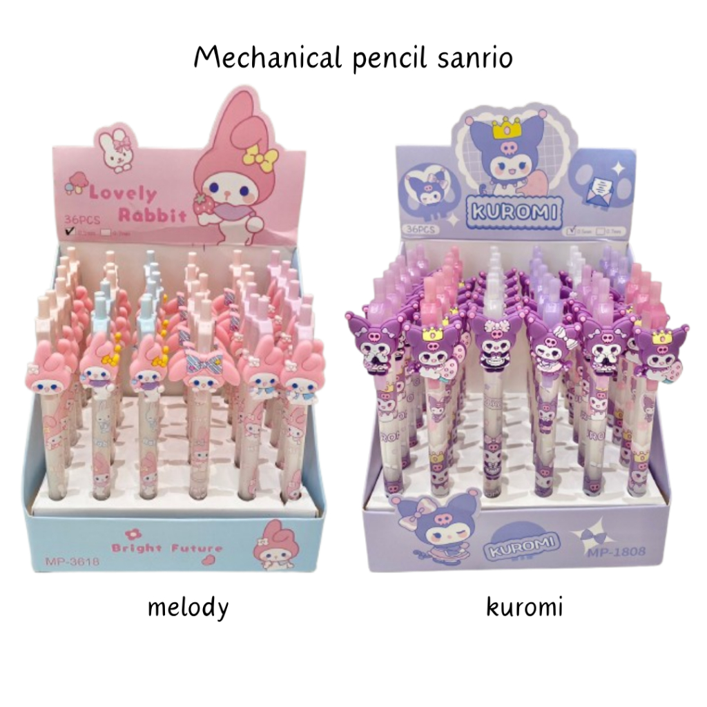 

Pensil cetek mekanik sanrio mechanical pencil kuromi melody 0.5mm