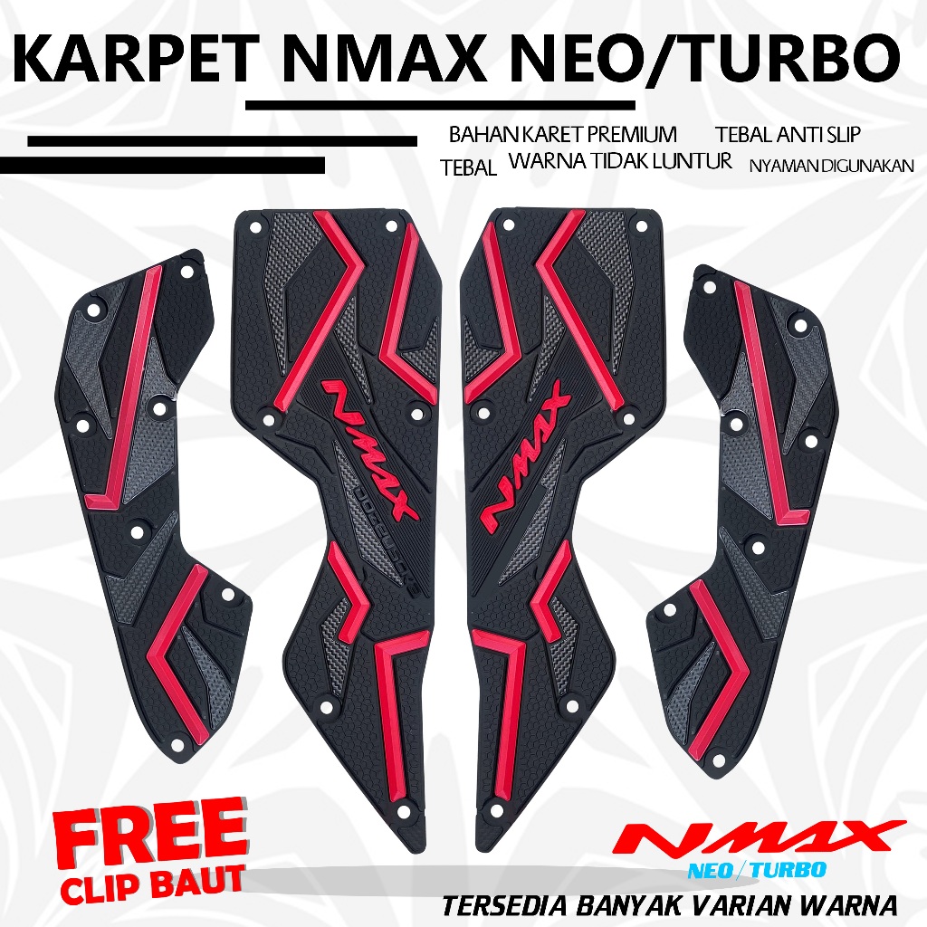 Aksesoris Motor Nmax Turbo Techmax Variasi Nmax Karpet Motor Nmax Motor Nmax Turbo Bahan Karet