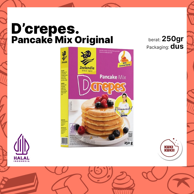 

D'Crepes Pancake Mix Original 250gr - Tepung Pancake - Free Sirup Caramel