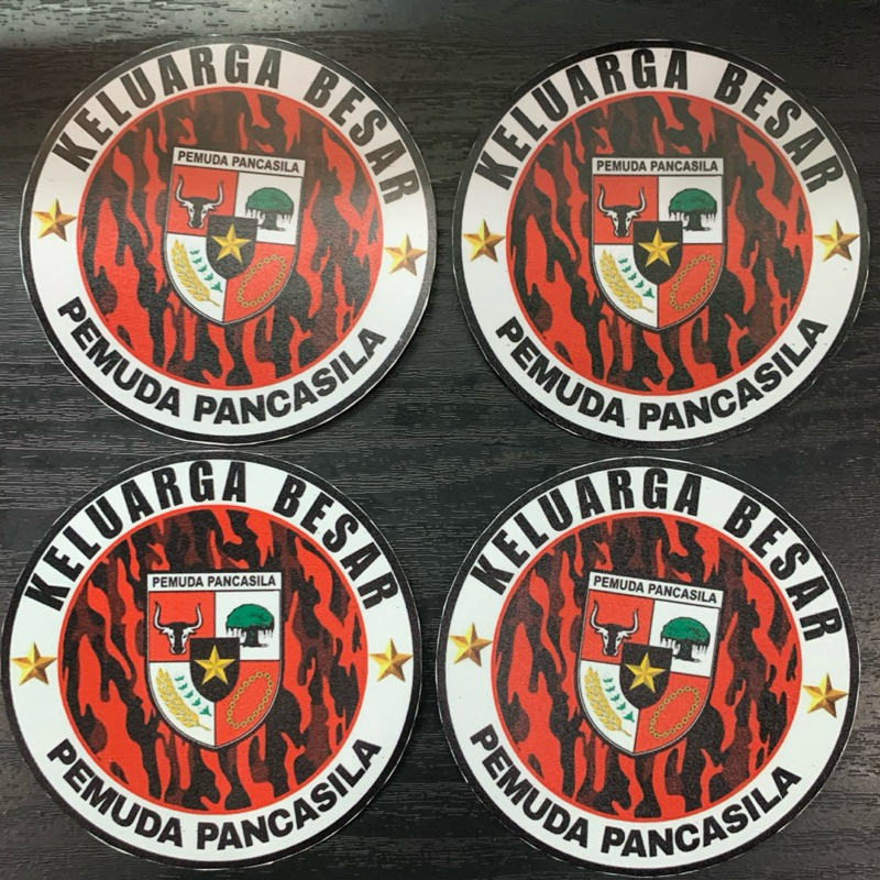 

stiker pp isi 4 pcs,stiker keluarga besar pemuda pancasila bulat stiker keluarga besar pemuda pancasila bulat