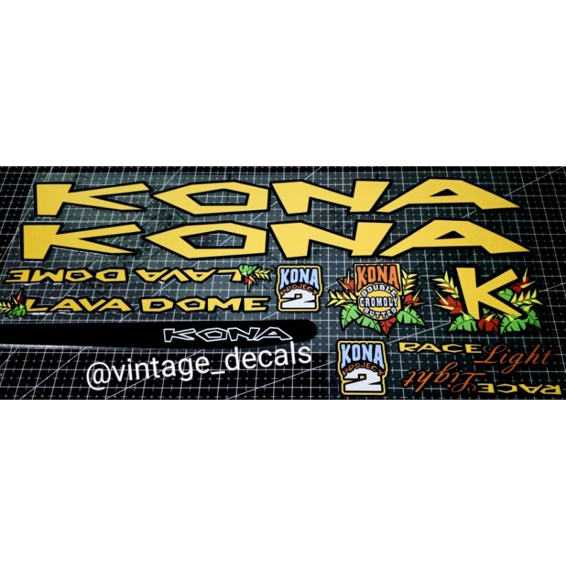 sticker decals sepeda repro KONA LAVA DOME