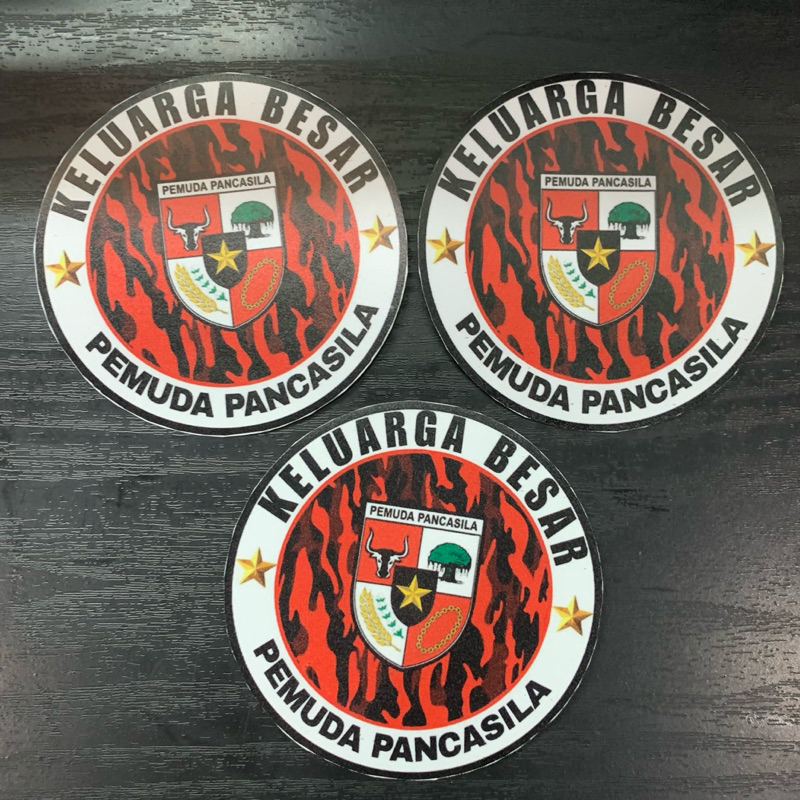 

stiker pumuda pancasila isi 3 pcs logo bulat keluarga besar pemuda pancasila
