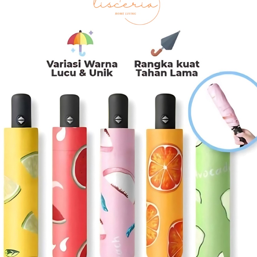 KF7  LSC  Payung Buah 3D Payung Lipat 3D