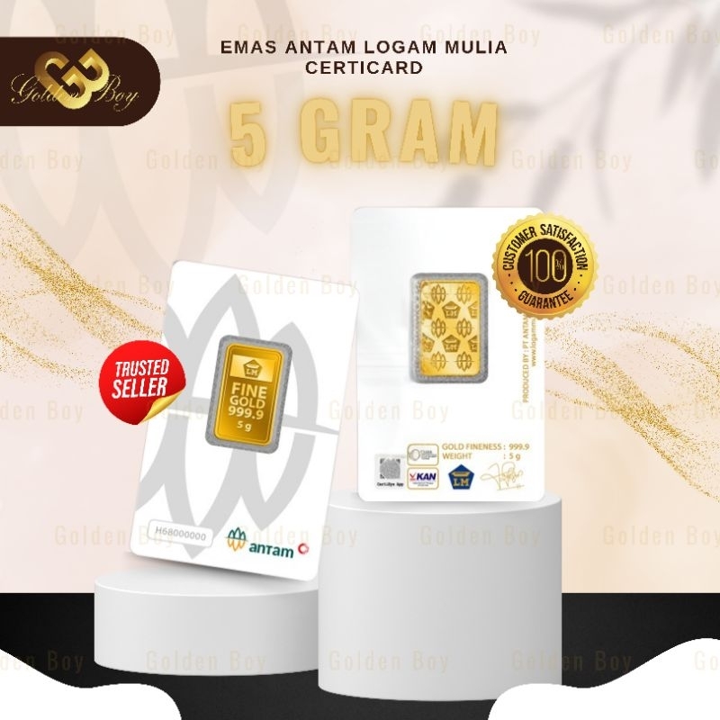 LOGAM MULIA EMAS ANTAM 5 GRAM LM ANTAM TERBARU CERTIEYE CERTICARD 2025 / RETRO
