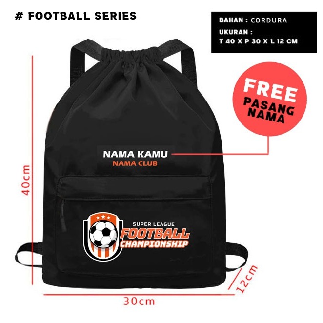 Tas Futsal Olahraga Sepak bola Serut Custom Free Nama