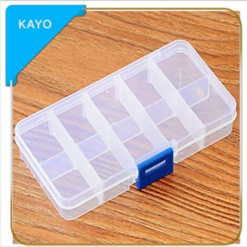 Kotak Sekat 10 - Box Manik Manik - Box Obat Sekat 10