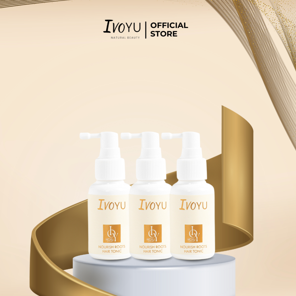 Ivoyu - Hair Tonic 60ml Isi 3Pcs | Toner Rambut Rosemary Nourish Roots Untuk Ketombe Rontok Kering