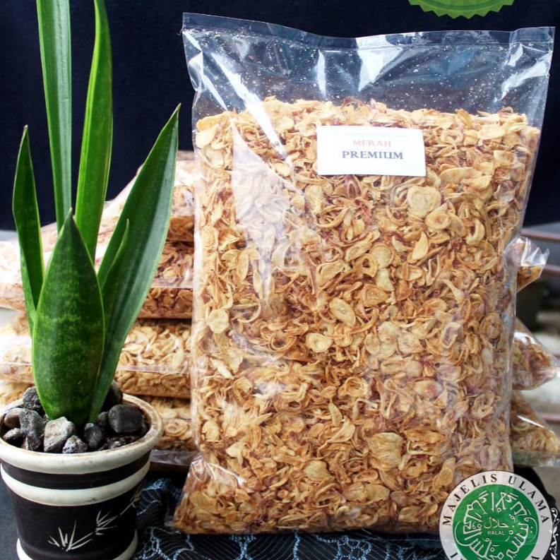 

Bawang merah goreng premium 1kg Refill free packing termurah