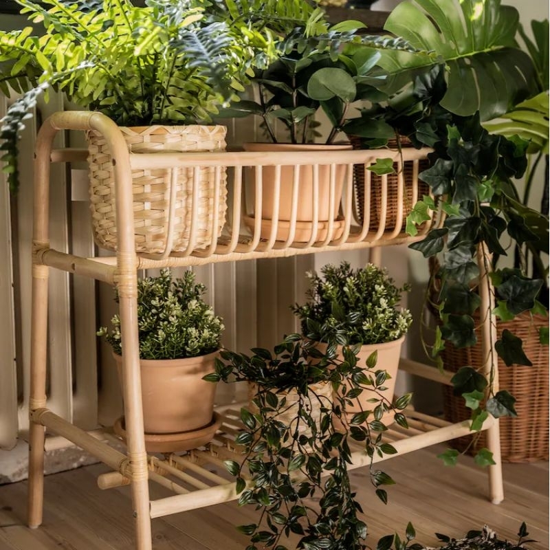 Standing pot ikea rotan alam