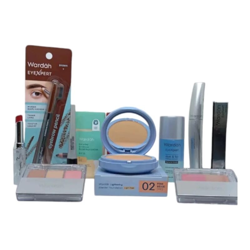 Wardah Satu Set Meka Up Dan Skincare Lengkap 1 Paket Mencerahkan