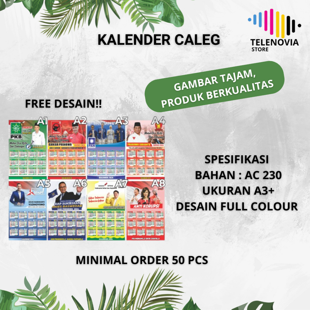 

KALENDER CALEG, KALENDER CAPRES, KALENDER 2024, KALENDER A3 - CETAK KALENDER PEMILU TERMURAH